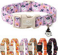 Halloween Dog Collar Cute Wizard Ghost Puppy Collar - Light Comfortable Adjustable Pet Collars for Small Medium Large Girl Boy Dogs L