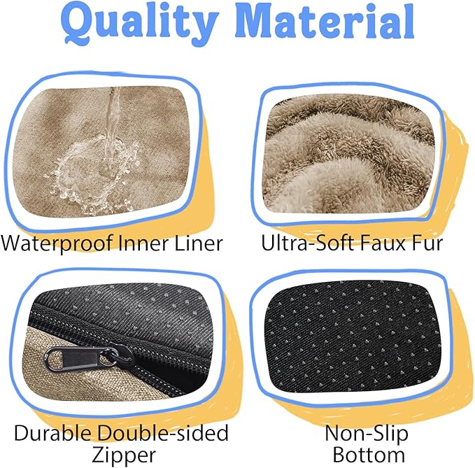 Orthopedic Extra Large Dog Bed - XXL Washable Giant Pet Couch Sofa with Removable Cover Waterproof Bolster for Large Size Dogs, 45x35