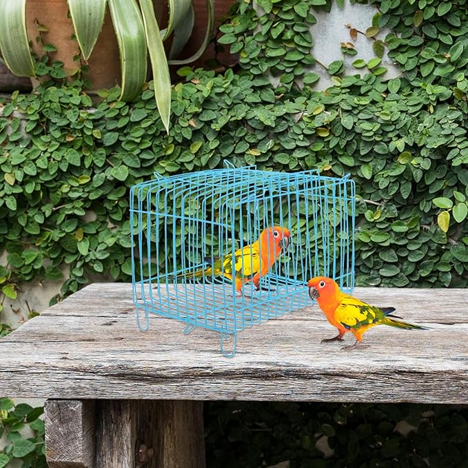 POPETPOP Travel Carrier for Birds, Iron Bird Travel Carrier Cage, Portable Birds Carrying Cage, Bird, for Parrots Conures Lovebird Cockatiel Parakeets