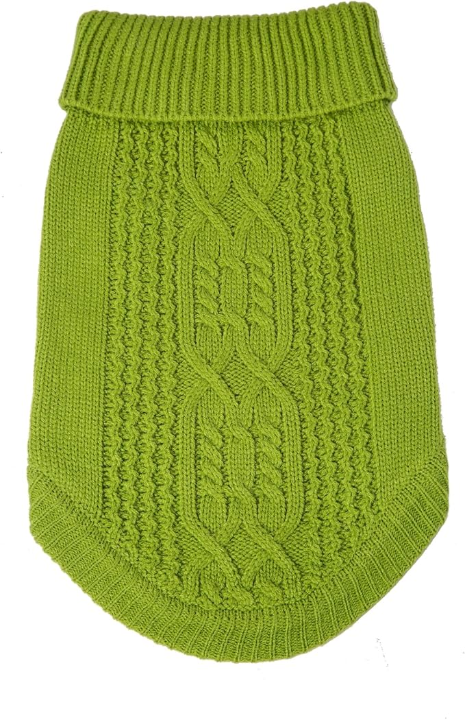 Stretchy Cat Sweater - 17 Colors & 6 Sizes | Snug Winter-Ready Knit for Boy/Girl Cats & Kittens(Green, Large)