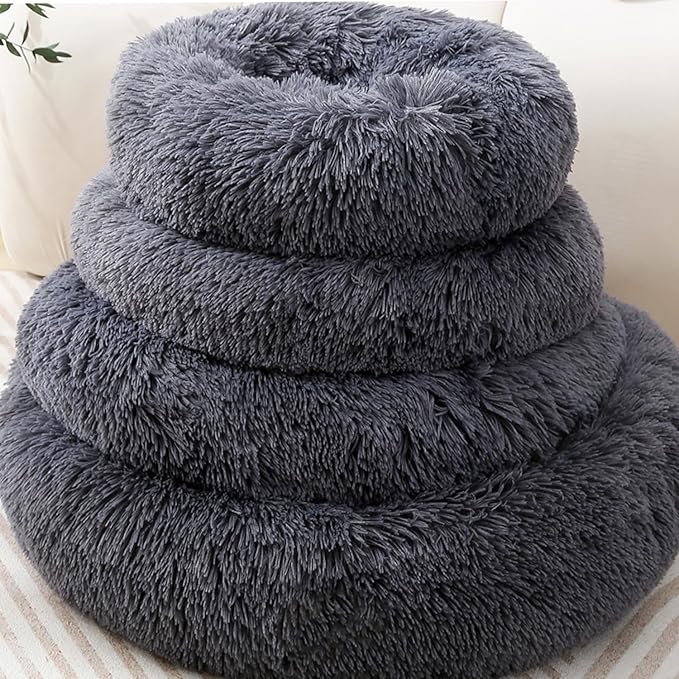 Donut Dog Bed Large Cat Bed Pet Bed Cat Donut Large Ferret Cave Pet Sofa Pet Pillow Dog Cave Bed Dog Beds Large Sized Dog Rabbit Pillow for 30KG Pet