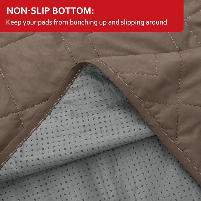 Moonsea Waterproof Blanket Dog Bed Cover with Non-Skid Bottom, Couch Cover for Dogs, Mattress Protector Furniture Protector, Bed Couch Sofa(86" X 82"), Chocolate