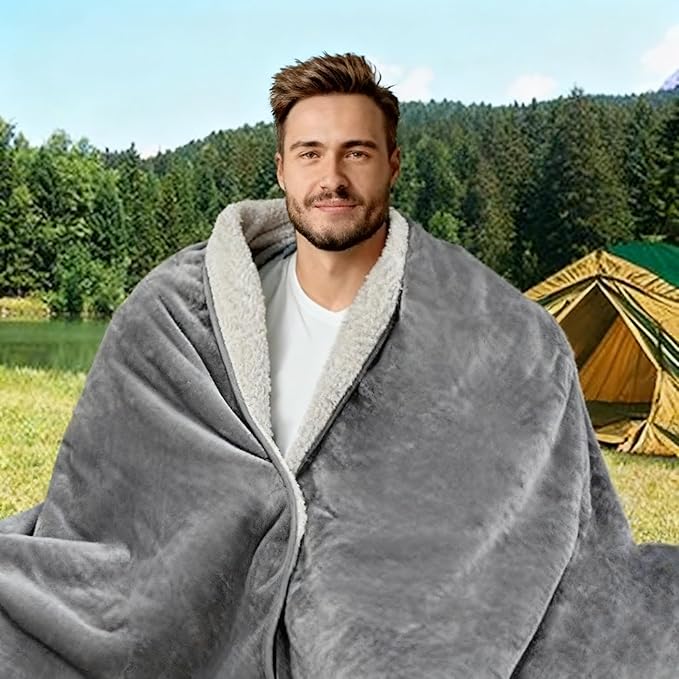 Waterproof Blanket for Pets – Ideal for Couch & Bed Splash Proof Sherpa Throw, Leakproof TPU Layer, Stain Resistant Washable Bed Protector – LightGray, 60"x40"