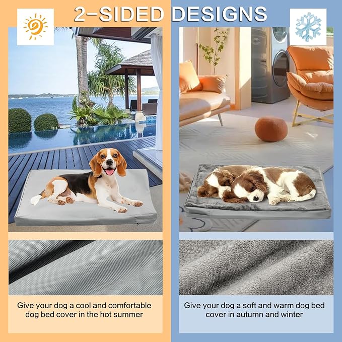 Waterproof Dog Bed Cover,Washable Removable Pet Dog Crate Pad Replacement Cover for 36 Inch Crate,Water Absorbable Pet Puppy Bed Covers for Dogs Cat,34Lx22Wx3.5H inch