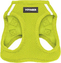 Best Pet Supplies Voyager Step-in Air Harness - All Weather Mesh, Reflective, No Pull Harness for Dogs, Cats - Secure with Hook & Loop Fastener, Buckle, Double D-Rings - Lime Green, S