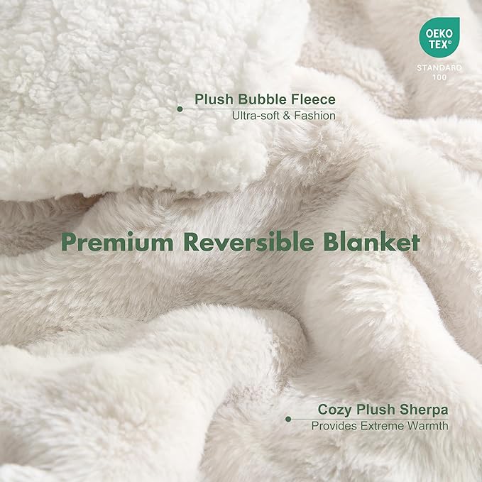 Soft Cozy Waterproof Puppy Blankets for Small Dogs - Room Decor Cat Blanket for Couch Furniture Protector, Washable Dog Blankets for Indoors & Outdoors, Cream, 25"x35"