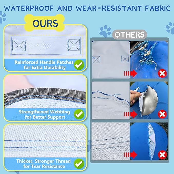 Herding Ball for Dogs and Horses - 18" Dog Herding Ball for Australian Shepherd Collie, Jolly Ball for Dogs Agility Equipment, Herding Ball Durable Bite-Resistant with Reinforced Stitching-Orange&Blue