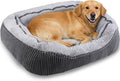 SIWA MARY Large Dog Bed for Large Dogs, Rectangle Dog Bed Large Size Dog, Washable Orthopedic Pet Bed, Durable Calming Puppy Bed with Anti-Slip Bottom(35"x25"x10")