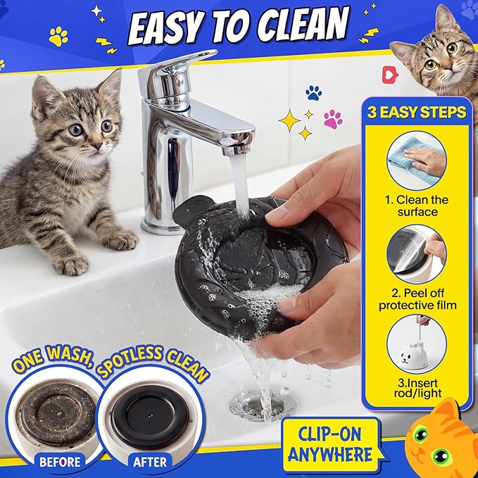 Interactive Cat Toys for Indoor Cats - Automatic Flying Bird Feather Toy, USB Rechargeable Electric Cat Teaser with Strong Sticky Base, Smart Motion Self-Play Toy for Bored Cats(Green)
