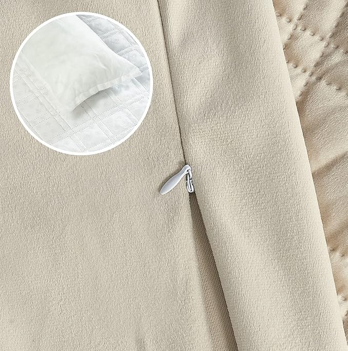 Brilliant Sunshine Premium Calming Dog Bed Mat, Silky Velvet, Removable Washable Cover, Cushion Protector and Couch Covers for Dogs, Pets, Cats, Medium, Beige Natural