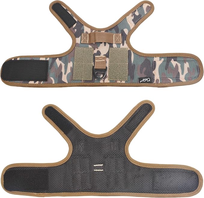 Tactical Cat Harness and Leash for Walking Escape Proof Breathable Mesh Fabric, Green Jungle Camo, X-Large, Adjustable Cat Walking Jackets, Padded Stylish Cat Vest