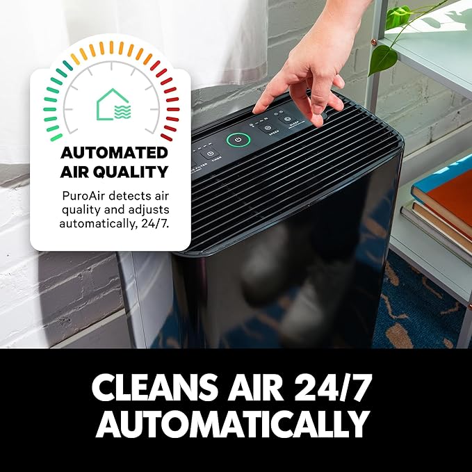 PuroAir 400 HEPA Air Purifier for Home Large Rooms - Covers 2,000 Sq Ft - Filters Up To 99.9% of Pollutants, Smoke, Pollen, Dust, and VOCs - Quiet HEPA Air Filter - Air Purifiers for Bedroom