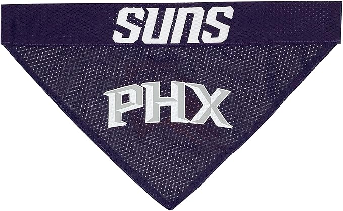 Pets First NBA Dog Bandana -Pheonix Suns Reversible Bandana. 2 Sided Home & Away Sports Bandana with a Premium Embroidery Team Logo, Large/X-Large