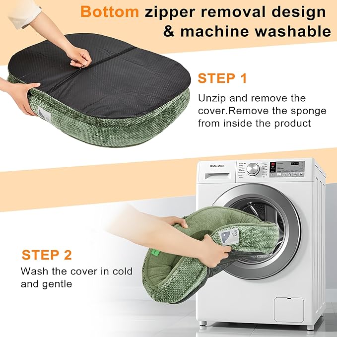 Orthopedic Cat Bed for Puppy & Kitten,Cat Sofa Bed with Egg Crate Foam Four Sided Dog Couch Beds with Removable Cover & Non-Slip Bottom Green XS