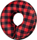 BENCMATE Inflatable Dog Cone Collar Alternative, Soft Dog Cone for Small Medium Large Dogs and Cats, Neck Recovery ECollar Donut Collar After Surgery (Small, Plaid)