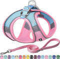 AIITLE Escape Proof Dog Harness - Step in Adjustable Dog Harness No Choke Over with Breathable Mesh and Quick-Release Buckle for All Weather- Outdoor Walking, Training for Medium Dogs Pink XL