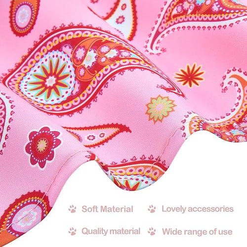 30 Pack Paisley Dog Bandanas for Small Dogs Stitch Bandanas Bulk Reversible Polyester Print One Side Dog Bandana Party Grooming S