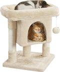 Yaheetech 23.5in Cat Tree Tower, Cat Condo with Sisal-Covered Scratching Posts, Cat House Activity Center Furniture for Kittens, Cats and Pets - Beige