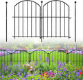 Decorative Garden Fence 17in(H)x13in(W), 26 Pack Rustproof Metal No Dig Fence Animal Barrier for Dog, Arched Flower Bed Edging Ornamental Wire Border Panel Fencing for Yard Patio Outdoor Decor