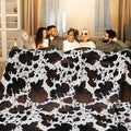 Bnuitland Cow Print Throw Blanket, Large Size 90x90 Inches with Storage Pouch, 300 GSM Double Sided Lightweight Fuzzy Decor, Super Soft Cozy Gift Flannel Fleece Blanket for Bed/Sofa/Couch/Outdoor