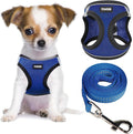 YIMEIS Dog Harness and Leash Set, No Pull Soft Mesh Pet Harness, Reflective Adjustable Puppy Vest for Small Medium Large Dogs, Cats (Royal Blue & Black, Medium (Pack of 1)