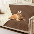hyha Waterproof Dog Bed Blanket, Soft Pet Blankets, Waterproof Couch Cover for Dogs, Reversible Sofa Covers Washable for Furniture (68x82 Inch, Brown/Beige)
