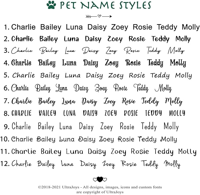 Ultra Joys Dog Tags Personalized for Pets - Hollow Paw Custom Pet ID Tag - Engraved Dog Tag for Small, Large Dogs - Small Bone in Black