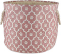 Bone Dry Pet Storage Collection Lattice Paw Print, Rose, Small Round