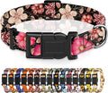 Dog Collar for Boys & Girls, Puppy Collar for Small to Large Dogs, Adjustable Soft Pattern Pet Collar with Safety Buckle for Male & Females (Red, S)