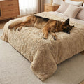 PJYuCien Dog Blankets for Large Dogs Washable - Fluffy Fuzzy Cat Blanket for Couch, Puppy Throw for Furniture with Polyester Fleece, Super Soft Plush for Pet Kitten Doggy, Brown, 60" x 80"