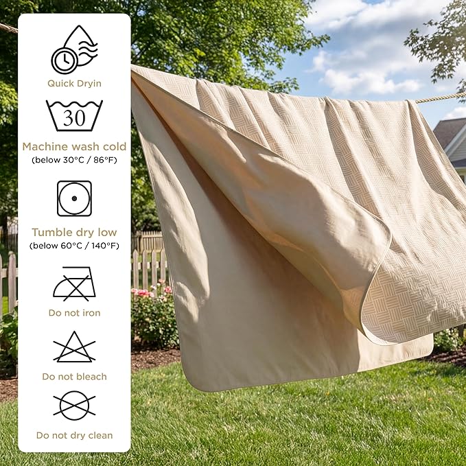 Bedsure Waterproof Couch Cover for Dogs Washable - Waterproof Blanket for Couch Sofa Cozy, Lightweight Furniture Protector for Pet Cat Quick Drying Puppy, Sandy Tan, 30x70IN