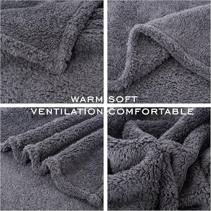 3 Blankets, Dog Cat Pet Blanket, Soft Warm Fleece, for Puppy, Small Dogs or Kitten, Cats, Plush Fuzzy Blanket for Bed, Sofa, Travel (32" x 24", 3/Pack, Beige+Light Gray+Dark Gray)