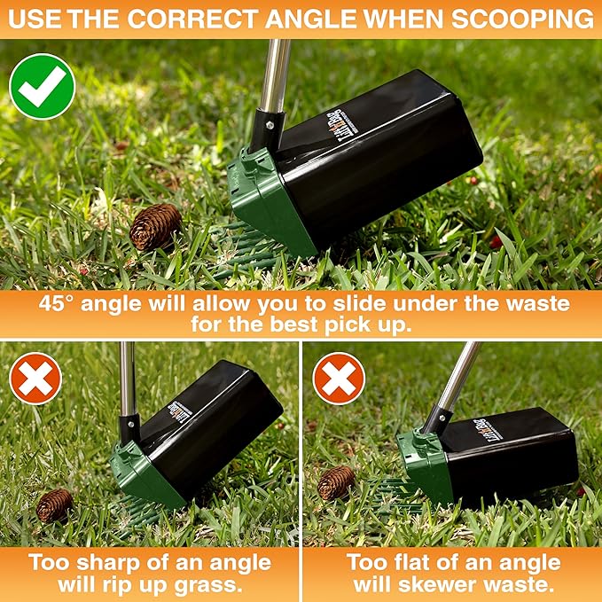 Neater Pet Brands Lift N’ Bag 2.0 Dog Pooper Scooper with Bag Attachment & 22" Pole for Small to Large Dogs, New & Improved Design, 195 Refill Bags, Heavy Duty Dog Poop Scooper for Yard, One-Hand Use