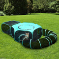 Large Outdoor Cat Enclosure Pop-Up Tent, Portable 3-in-1 Modular Pet Playpen with Zippered Mesh Windows for Indoor & Outside Use, Travel, Backyard, Park