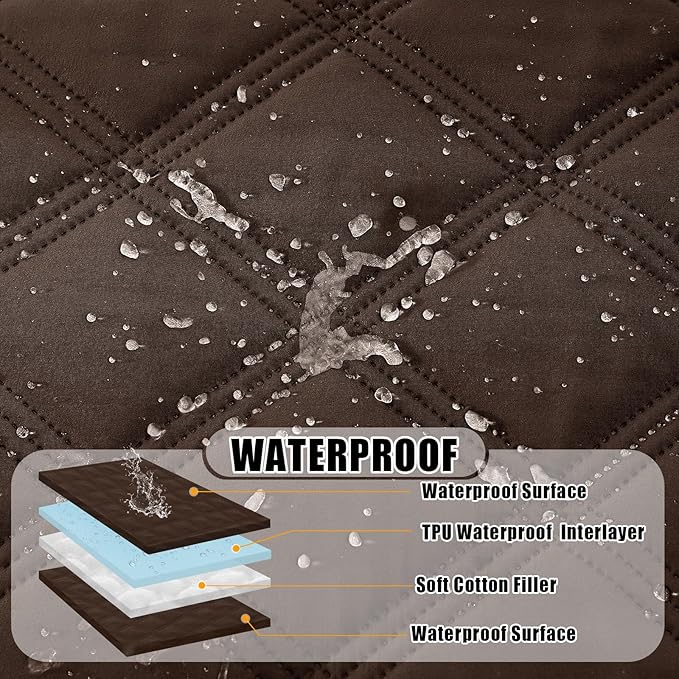 Smiry Waterproof Dog Bed Cover Blanket 40x50, Soft Reversible Pet Blanket, Washable Leakproof Cats Dogs Couch Cover for Sofa, Couch, Furniture, Chocolate/Chocolate
