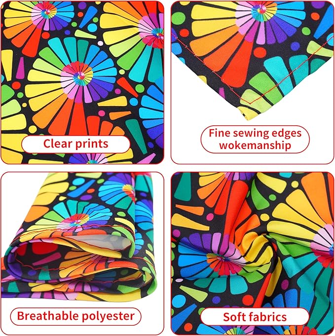 30 Pcs Rainbow Small Dog Bandanas Bulk 25 Inch Pride Dog Bandanas for Medium Dogs Breed LGBT Dogs Bandana Large Cats Grooming M