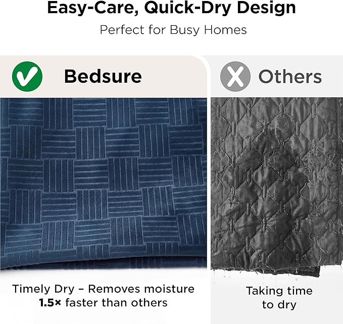 Bedsure Waterproof Couch Cover for Dogs Washable - Waterproof Blanket for Large Dogs Couch Sofa Bed Cozy, Lightweight Furniture Protector for Pet Cat Quick Drying, Navy, 52x82IN