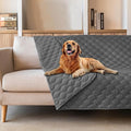 gogobunny 3X Stronger Waterproof Pet Blanket, Scratch Proof Furniture Protector for Dogs Cats, Reversible Cover 68x82 Inch, Dark Grey