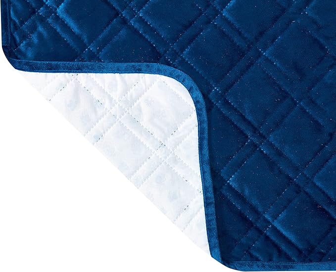 Brilliant Sunshine Premium Calming Dog Bed Mat, Silky Velvet, Removable Washable Cover, Cushion Protector and Couch Covers for Dogs, Pets, Cats, Medium, Dark Blue