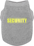 Discover Cozy Cotton Canine Wear: Soft, Lightweight, and Breathable Dog Shirt Vest with Eye-Catching Graphics(Security), Keeping Your Furry Friend Warm and Comfy! Grey XXL