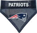 Pets First NFL DOG BANDANA - NEW ENGLAND PATRIOTS REVERSIBLE PET BANDANA. 2 Sided Sports Bandana with a PREMIUM Embroidery TEAM LOGO, Large/X-Large. - 2 Sizes & 32 NFL Teams available
