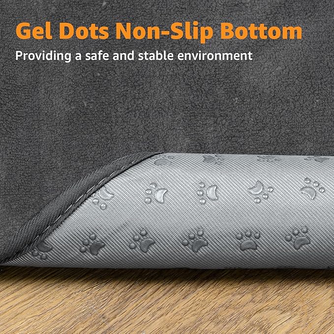 Washable Dog Pee Pads 24x36 2Pack Reusable, Absorb Dog Mats Non-Slip for Puppy Training, Whelping, Potty, Playpen, Crate