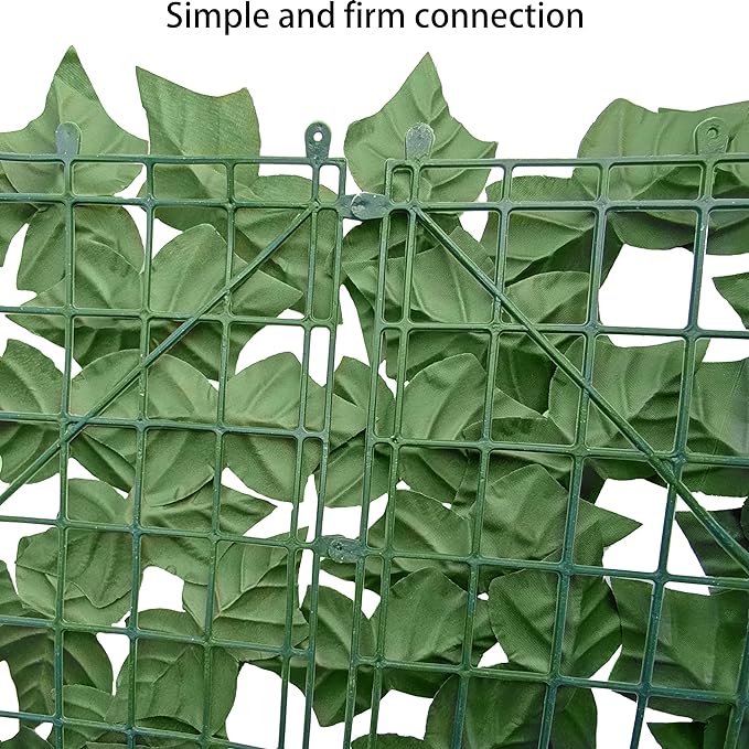 Artificial Fence Privacy Screen: 6FT x 20FT UV-Anti Faux Greenery Backdrop Ivy Chain Link Shades Panels for Patio, Balcony, Garden,Deck,Backyard Indoor Outdoor Green Wall Decor