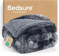 Bedsure Waterproof Dog Blankets for Large Dogs - Cat Blanket for Couch Protector Washable Long Faux Fur,Calming Soft Reversible Throw Furniture Protection for Puppy Pet, 50"x60", Tie-dye Grey