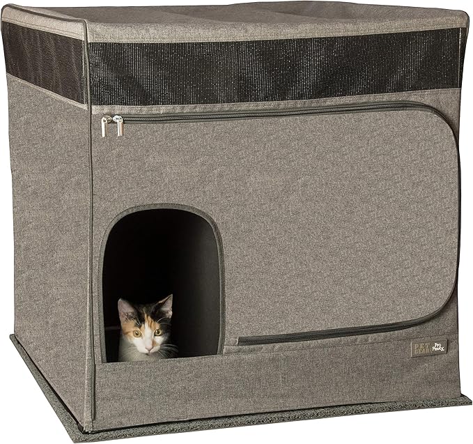 Pet Gear Pro Pawty for Cats with littertraX Mat, Put an end to Scattered Litter, Foldable, Easy Clean, Litterbox not Included, 2 Models, 2 Colors