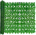 Artificial Ivy Privacy Fence Wall Screen,40X120 in UV-Anti Faux Greenery Backdrop Ivy Vine Leaf Hedges Fence Panels for Patio, Balcony, Garden, Backyard Indoor Outdoor Light Green Wall Decor