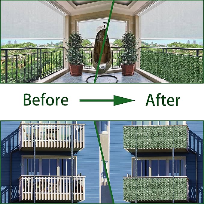 Artificial Ivy Privacy Fence Wall Screen,80X120 in UV-Anti Faux Greenery Backdrop Ivy Vine Leaf Hedges Fence Panels for Patio, Balcony, Garden, Backyard Indoor Outdoor Green Wall Decor
